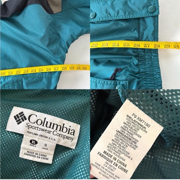 Vintage Columbia Skidaddle Blue Full Zip Mesh Lined Windbreaker Jacket XL Winter - Picture 8 of 8